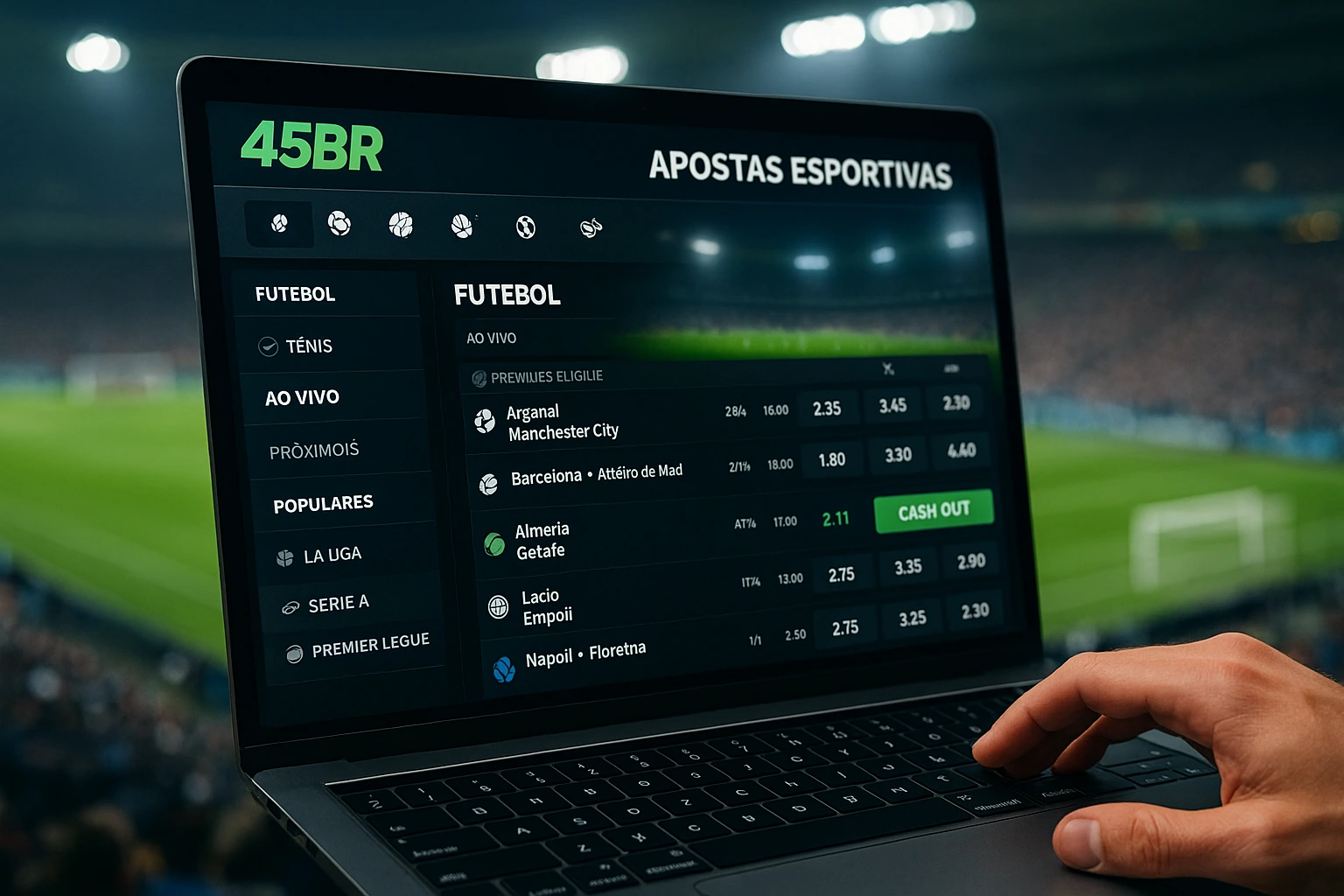Aposte em apostas esportivas no cassino online 45BR