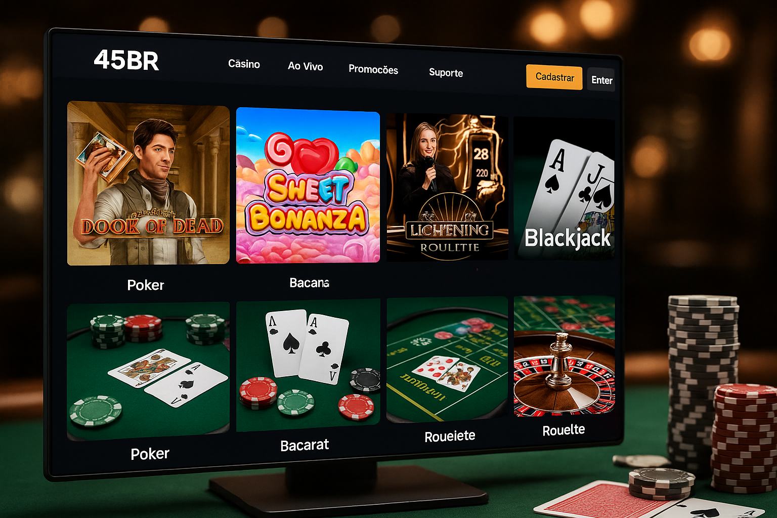 Jogos de cassino online 45BR